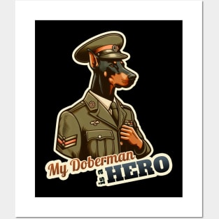 Doberman soldier Posters and Art